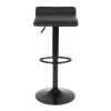 Forgó bárszék, magasságállítással, műbőr, fekete