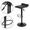 Forgó bárszék, magasságállítással, műbőr, fekete