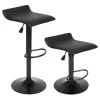 Forgó bárszék, magasságállítással, műbőr, fekete