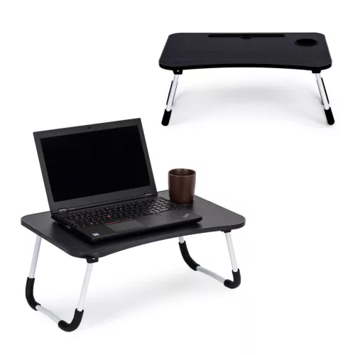 Laptop asztal 60x40 cm fekete