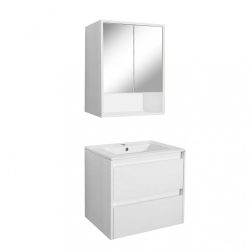   Porto 60 komplett fürdőszoba bútor tükörfényes fehér színben