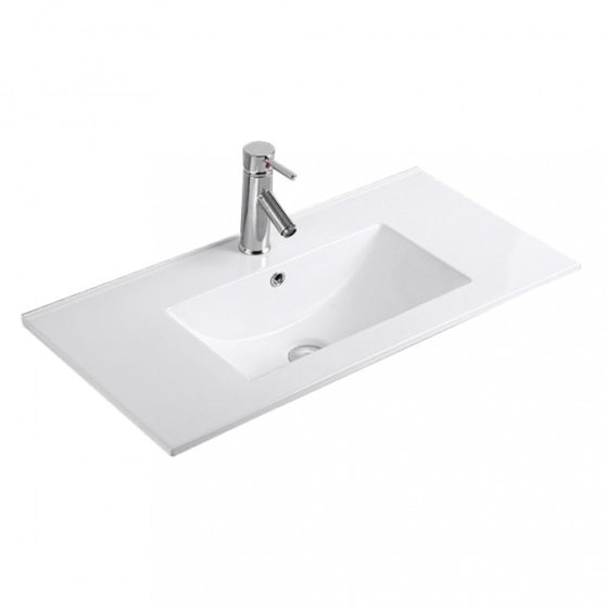 Porto 80 alsó fürdőszoba bútor mosdóval tükörfényes fehér színben