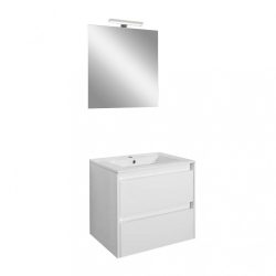   Porto Prime 60 komplett fürdőszoba bútor tükörfényes fehér színben