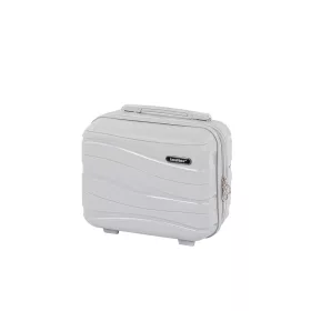 TraveLux Voyager kisméretű kézi bőrönd keményfedeles 26x31x14 cm szürke