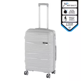 TraveLux Voyager közepes bőrönd keményfedeles 68x45x25 cm szürke