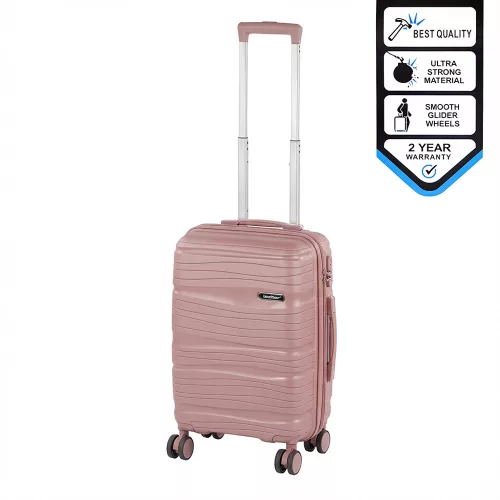 TraveLux Voyager kabinbőrönd keményfedeles 55x40x20 cm mályvarózsaszín