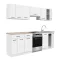 Praktik 240 konyhabútor fehér korpusz, fehér front