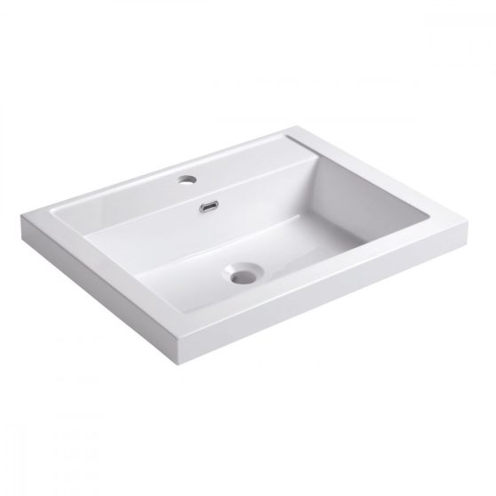 Primo 60 alsó fürdőszoba bútor mosdóval tükörfényes fehér-rauna szil színben