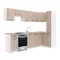 Praktik 300 sarok konyhabútor fehér korpusz, sonoma tölgy front