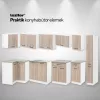 Praktik 330 sarok konyhabútor fehér korpusz, sonoma tölgy front