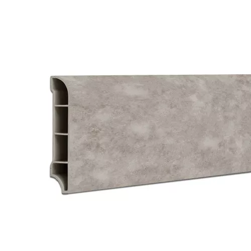 Vinyl SPC padlószegély Reno kőhatású szürke 2400x60x12 mm