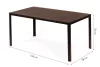6 személyes kerti asztal 156x78 cm, Polywood teraszbútor, barna
