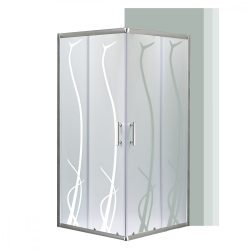   Spirit Bamboo 80x80 cm szögletes zuhanykabin, zuhanytálca nélkül