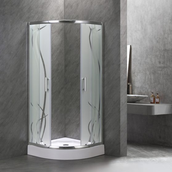 Spirit Bamboo 90x90 cm íves zuhanykabin zuhanytálcával