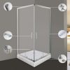 Spirit Clear 90x90x194 cm szögletes zuhanykabin, zuhanytálcával