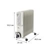 Norde 11 tagos olajradiátor 1000W/1500W/2500W teljesítménnyel és görgős lábakkal a könnyű mozgatáshoz
