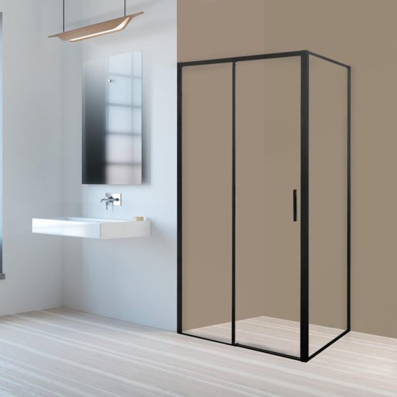Silves 80x100 aszimmetrikus zuhanykabin zuhanytálcával