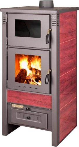 Kályha Pro TAURUS Ceramic, bordó, 12 kW, 120 mm, sütővel