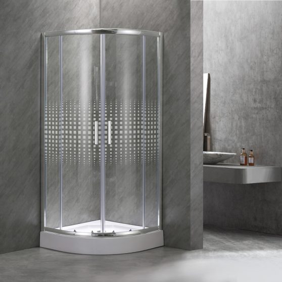 Spirit Mátrix 90x90 cm íves zuhanykabin zuhanytálcával