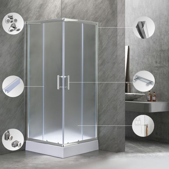 Spirit Matt 80x80 cm szögletes zuhanykabin, zuhanytálcával