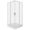 Solid SQ 100 króm szögletes zuhanykabin zuhanytálcával