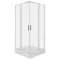 Solid SQ 100 króm szögletes zuhanykabin zuhanytálcával