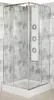 Solid SQ 100 króm szögletes zuhanykabin zuhanytálcával