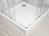Solid SQ 100 króm szögletes zuhanykabin zuhanytálcával