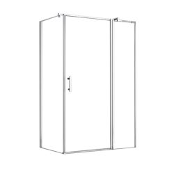  Simple 80x120 cm nyílóajtós aszimmetrikus zuhanykabin zuhanytálca nélkül
