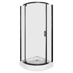 Splash Black 80 íves zuhanyabin zuhanytálcával