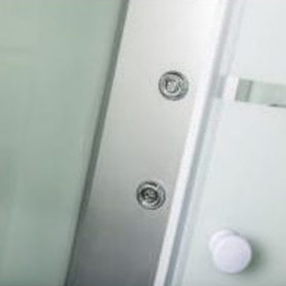 Strada 90x90 cm íves hidromasszázs zuhanykabin