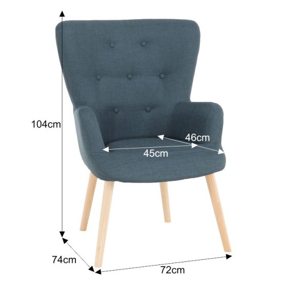 Modern fotel, szürkés-zöld, BRANDO