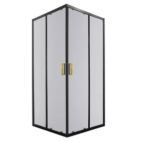   Tiara Square Gold 90x90 cm szögletes zuhanykabin zuhanytálca nélkül