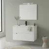 Trent Fürdőszobabútor 80 cm kerámia mosdóval (2 fiókos) tükörrel 60x80 cm fehér