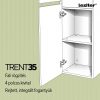 Trent függesztett oldal szekrény fehér