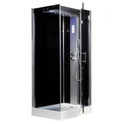 Twin 80x120 cm szögletes hidromasszázs zuhanykabin