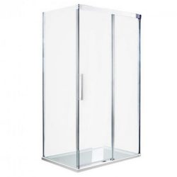   Fabio 90x120 cm aszimmetrikus szögletes zuhanykabin zuhanytálca nélkül Easy clean bevonattal