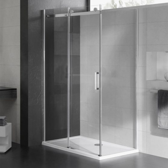 Vincenzo 80x120 cm szögletes aszimmetrikus zuhanykabin zuhanytálca nélkül Easy clean bevonattal