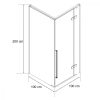Sorrento Plus 100x100 szögletes zuhanykabin jobbos Easy clean bevonattal